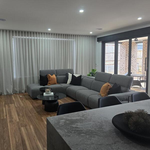 Sheer curtains in Berwick home by Fabric Creations