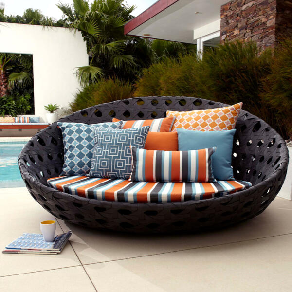 Outdoor seat cushions by Fabric Creations