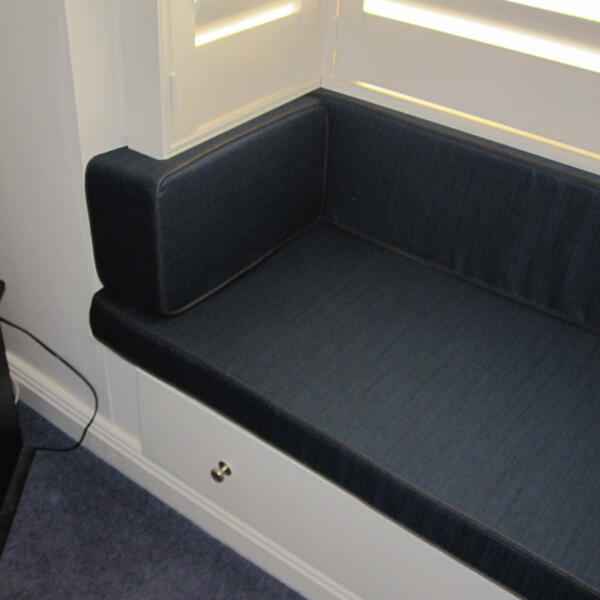 Box bay seat cushion by Fabric Creations