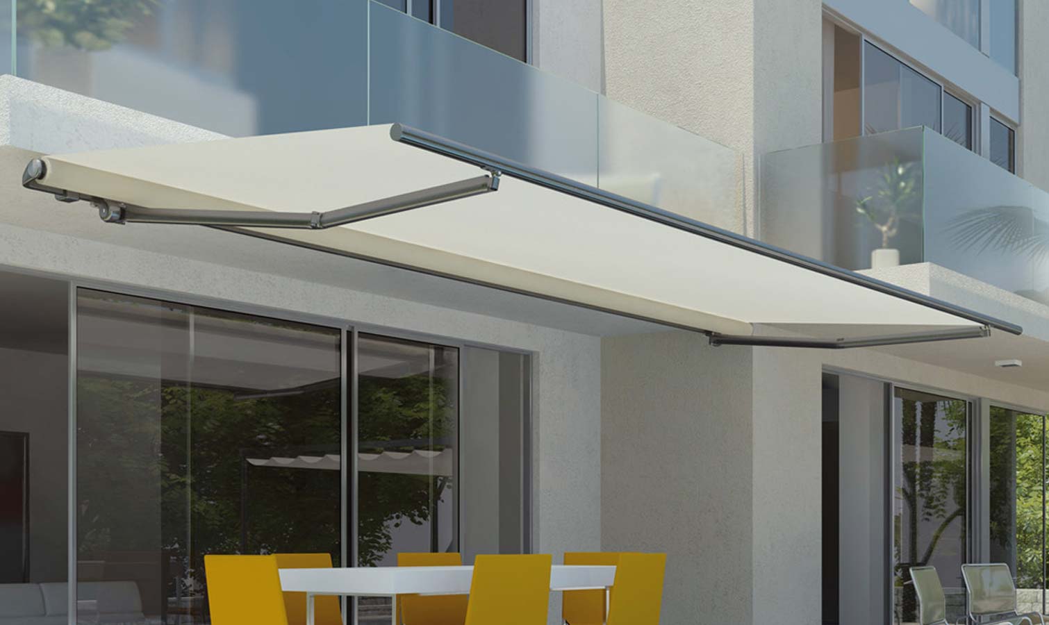 Folding arm awning by Fabric Creations in Cheltenham