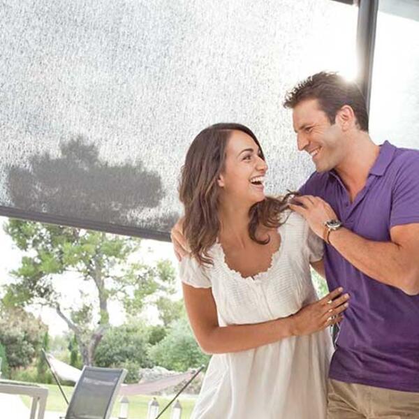 Somfy automated external motorised blinds by Fabric Creations in Cheltenham