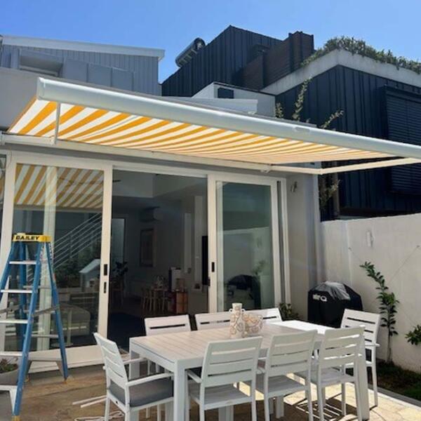 Folding arm awning by Fabric Creations in Cheltenham