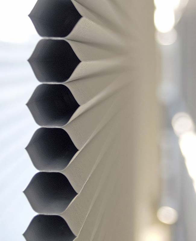 Skylight honeycomb blinds made and installed by Fabric Creations Cheltenham