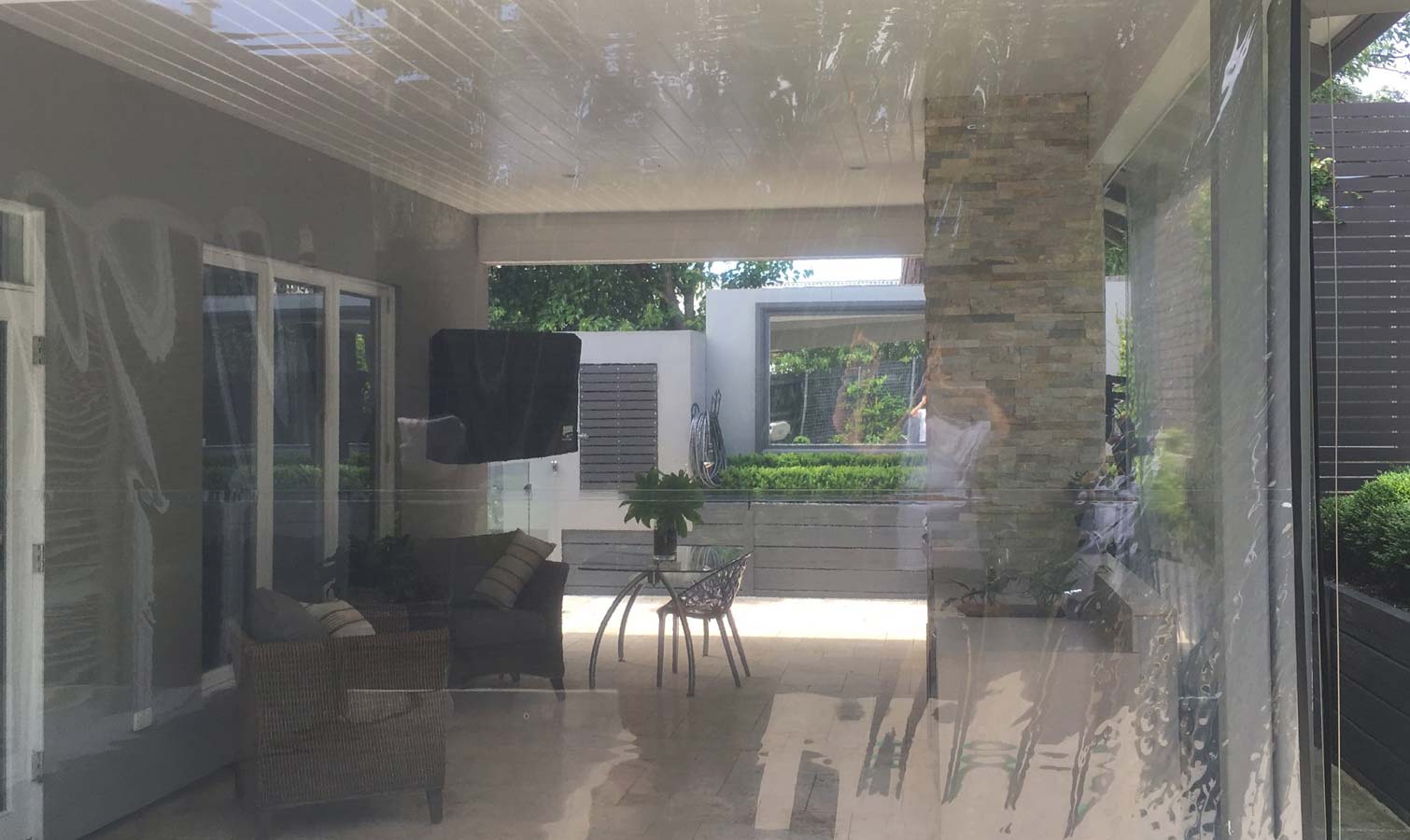 Patio blinds by Fabric Creations in Cheltenham