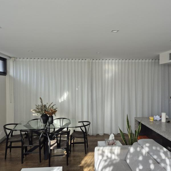 Sheer Wavefold Curtain & Block out Roller Blind