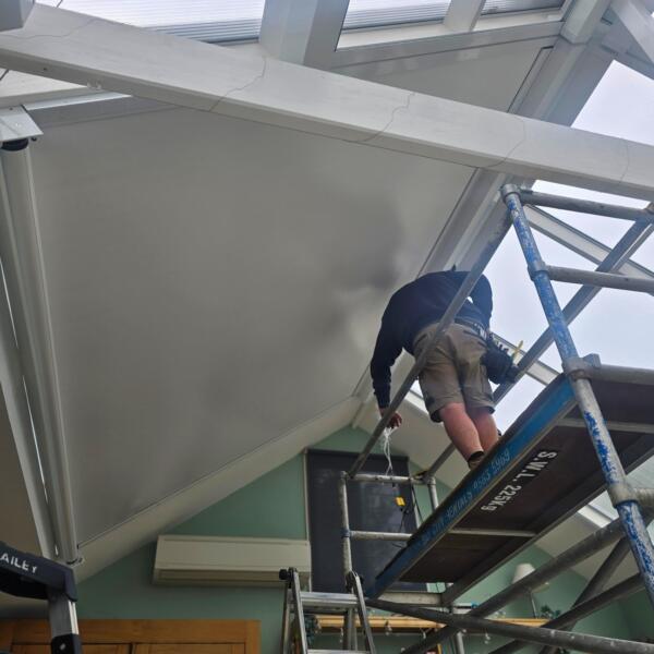 Installation of an interior skylight Zipscreen in Shoreham