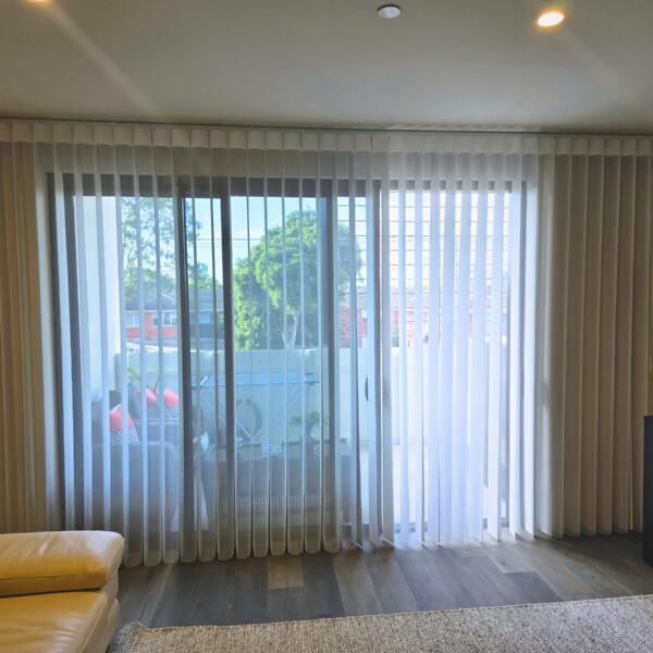 Veri Shades that when closed look like wavefold sheer curtains