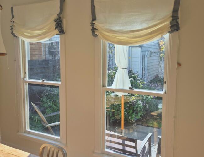 Soft Roman in 100% Linen for a Ripponlea Dining Room